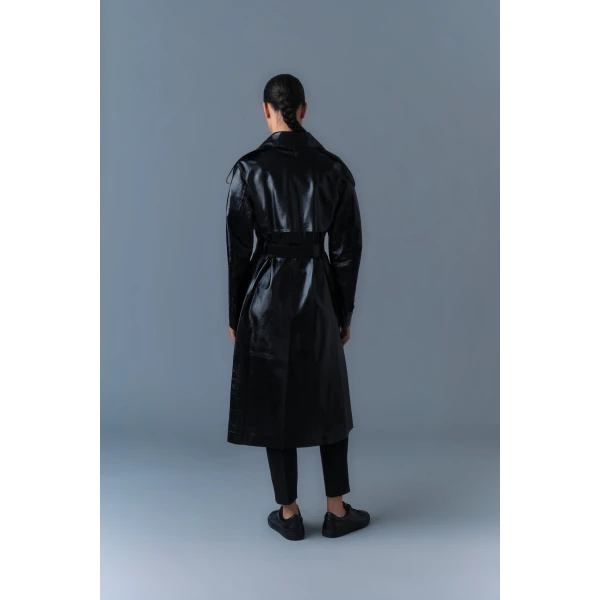 Mackage Carmela Leather Trench in Black