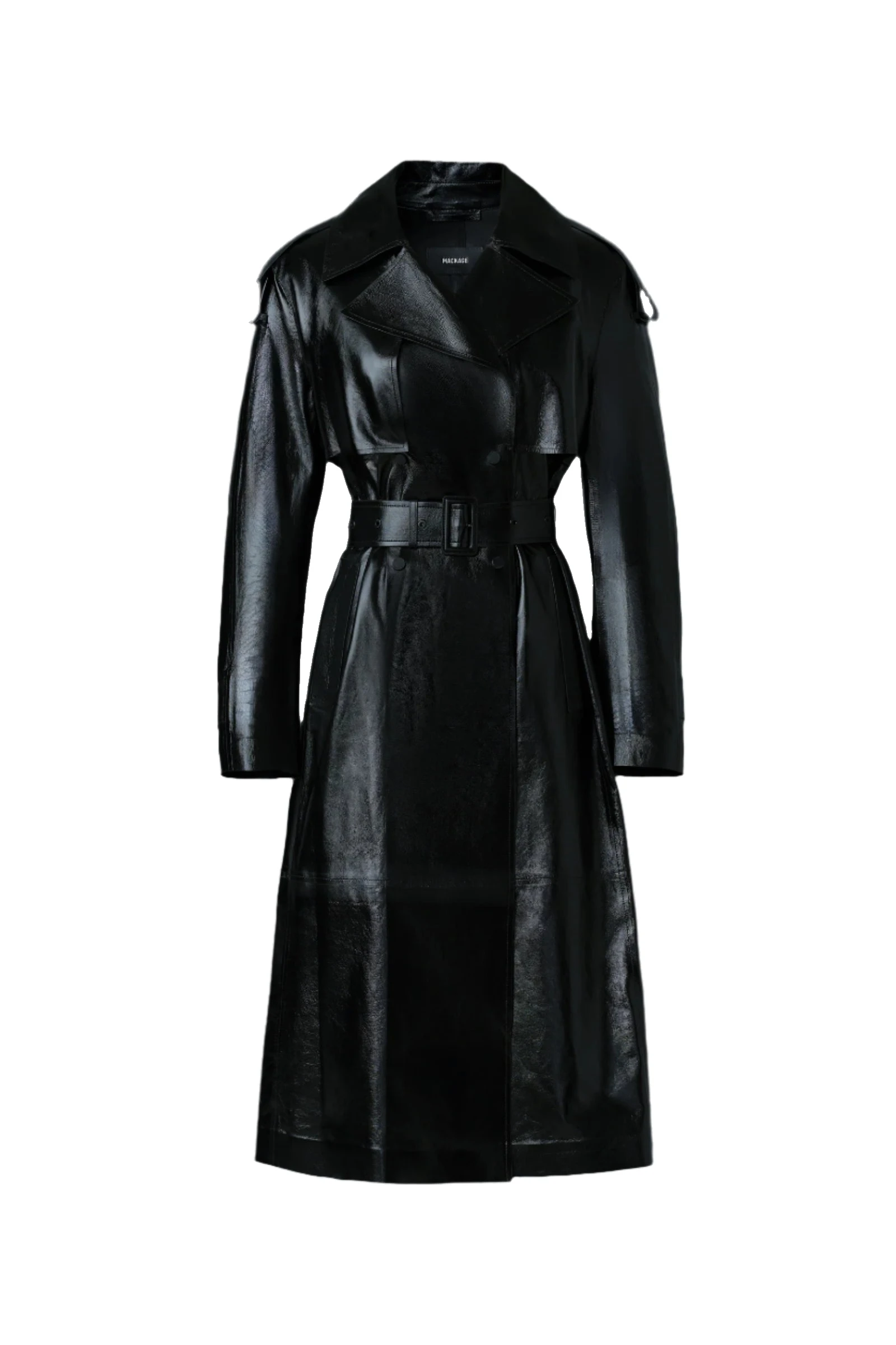 Mackage Carmela Leather Trench in Black Mackage Carmela Leather Trench in Black