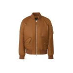 Mackage Carmelo Satin Aviator Jacket in Earth Brown