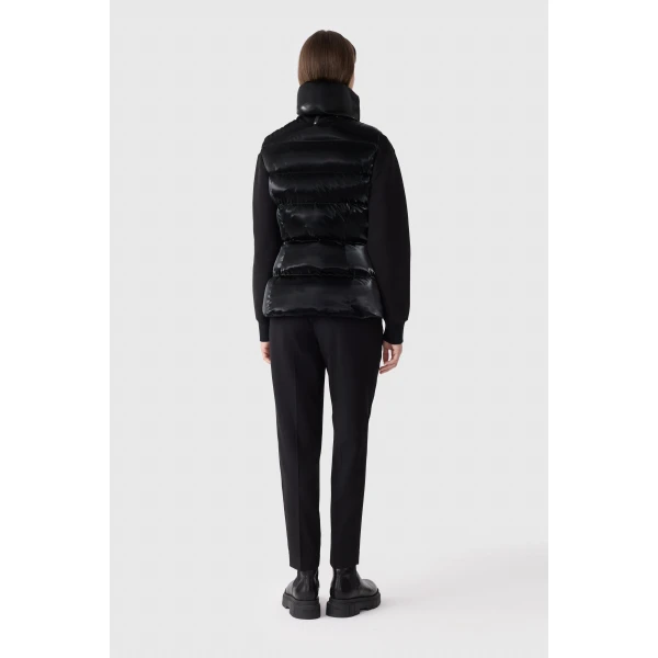 Mackage Chaya-GLO High-Gloss Shell Down Vest in Black