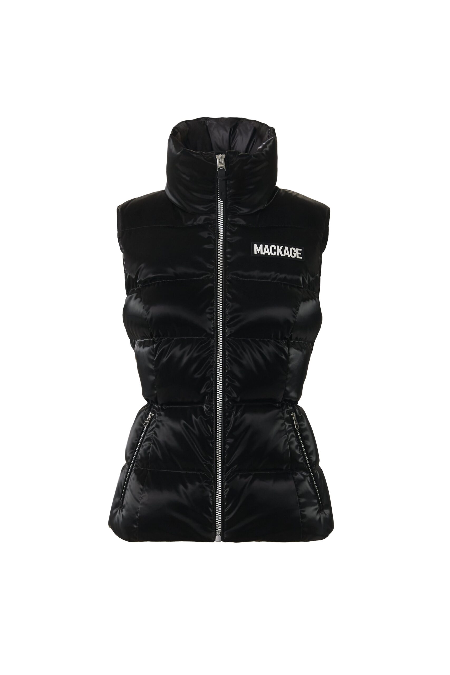 Mackage Chaya-GLO High-Gloss Shell Down Vest in Black Mackage Chaya-GLO High-Gloss Shell Down Vest in Black