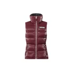 Mackage Chaya-GLO High-Gloss Shell Down Vest in Garnet