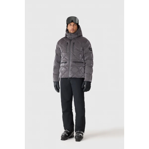 Mackage Cillian-GLO High-Gloss Down Ski Jacket in Carbon