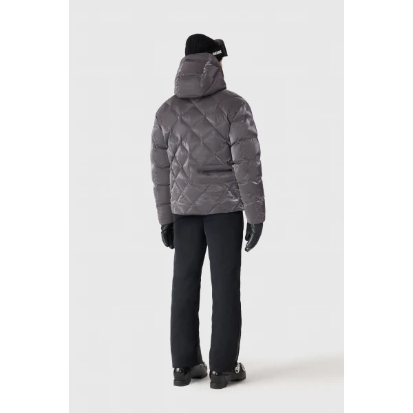 Mackage Cillian-GLO High-Gloss Down Ski Jacket in Carbon
