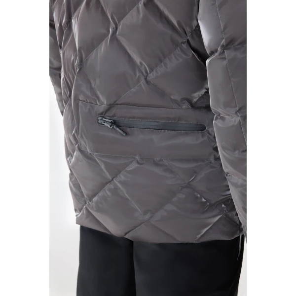Mackage Cillian-GLO High-Gloss Down Ski Jacket in Carbon