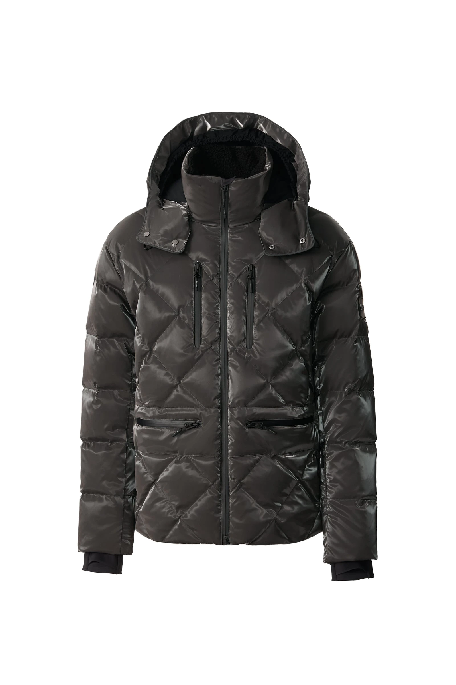 Mackage Cillian-GLO High-Gloss Down Ski Jacket in Carbon Mackage Cillian-GLO High-Gloss Down Ski Jacket in Carbon