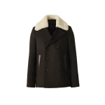 Mackage Cole Wool Double-Breasted Jacket in Coffee