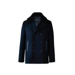 Mackage Cole Wool Double-Breasted Jacket in Navy