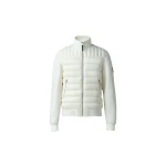 Mackage Collin-R Down Mixed Media Bomber Jacket in Cream Mackage Collin-R Down Mixed Media Bomber Jacket in Cream