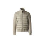 Mackage Collin-R Down Mixed Media Bomber Jacket in Light Camel