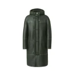 Mackage Darwin Shearling Duffle Coat in Evergreen