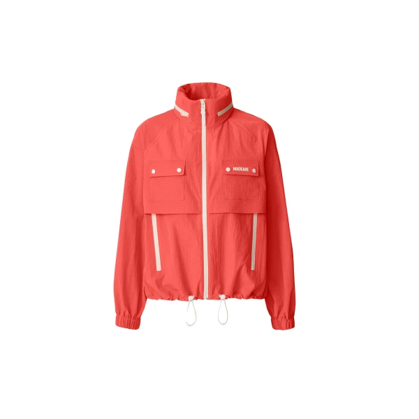 Devorah Seam-Sealed Rain Jacket in Papaya