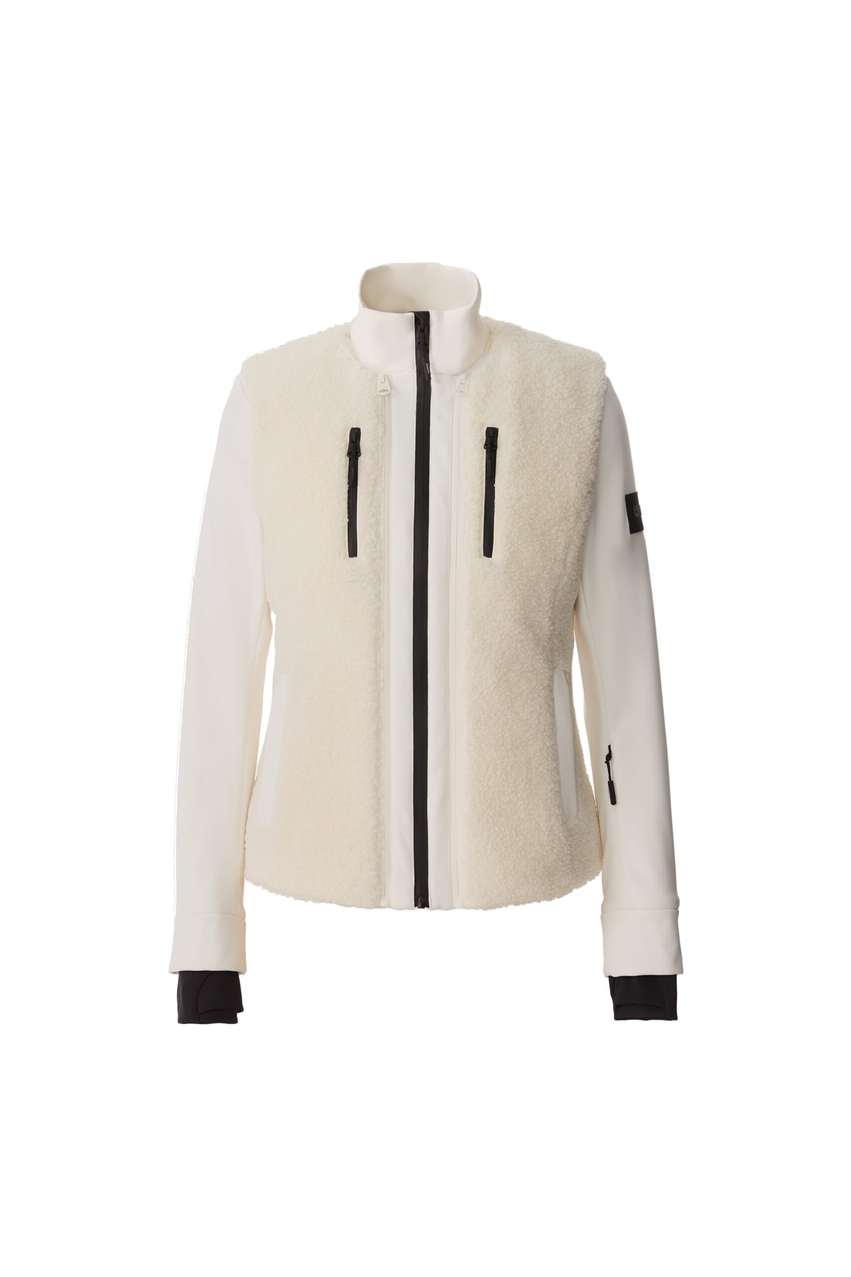 Mackage Dewi 3-In-1 Stretch Bonded Fleece and Teddy Ski Jacket in Cream Mackage Dewi 3-In-1 Stretch Bonded Fleece and Teddy Ski Jacket in Cream