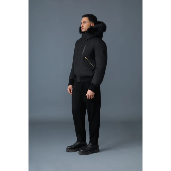 Mackage Dixon-BX 2-In-1 Nordic Tech Down Bomber in Black-Gold