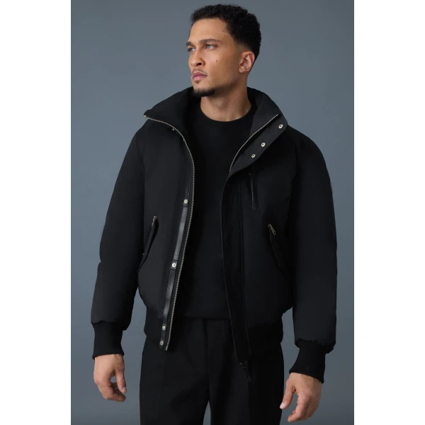 Mackage Dixon-BX 2-In-1 Nordic Tech Down Bomber in Black-Gold
