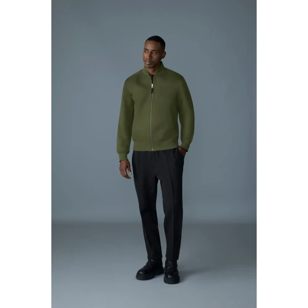 Mackage Easton-SA 2-In-1 Reversible Leather Bomber Jacket in Black