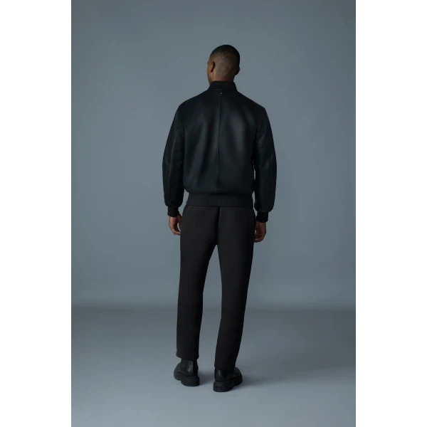 Mackage Easton-SA 2-In-1 Reversible Leather Bomber Jacket in Black