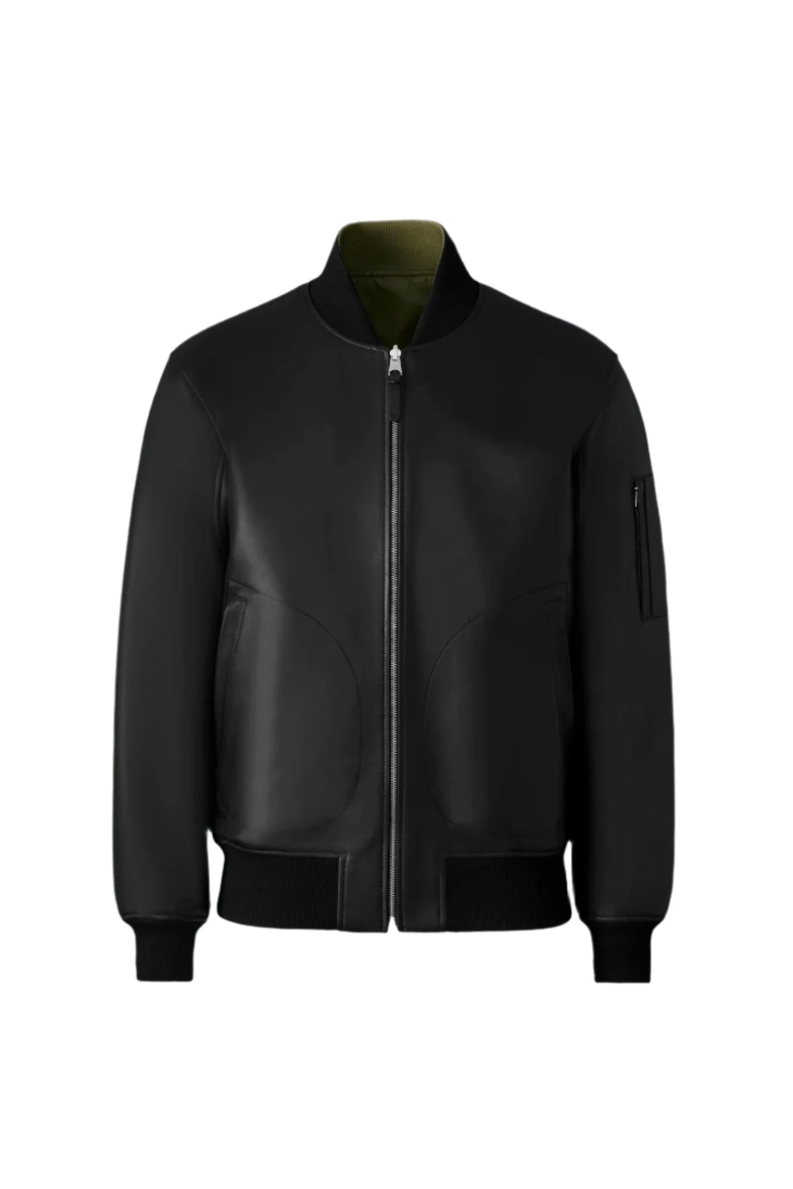 Mackage Easton-SA 2-In-1 Reversible Leather Bomber Jacket in Black Mackage Easton-SA 2-In-1 Reversible Leather Bomber Jacket in Black