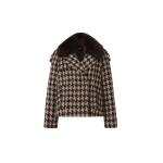 mackage edwina-bht houndstooth patterned wool coat