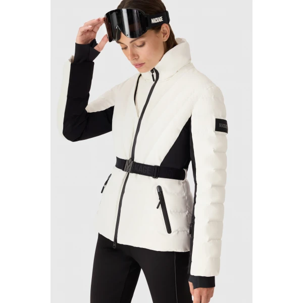 Mackage Elita-ZR Down Ski Jacket in Off White