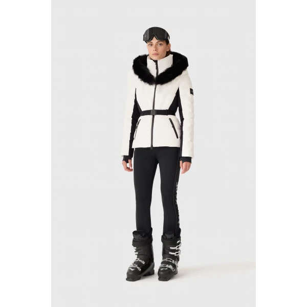 Mackage Elita-ZR Down Ski Jacket in Off White