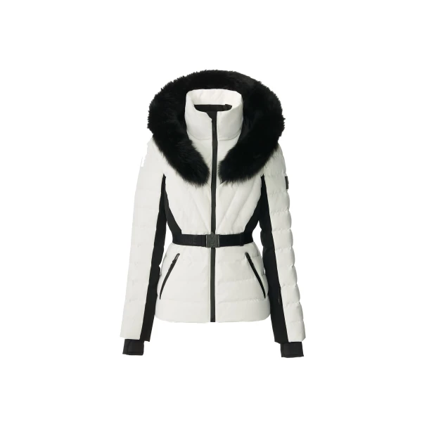 Mackage Elita-ZR Down Ski Jacket in Off White