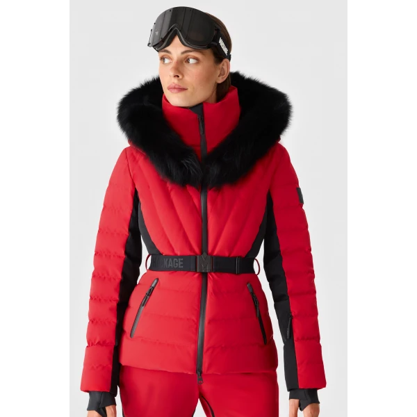 Mackage Elita-ZR Down Ski Jacket in Red