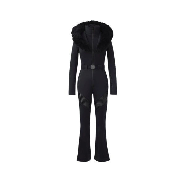 Mackage Elle-ZR Bonded Fleece Ski Suit in Black