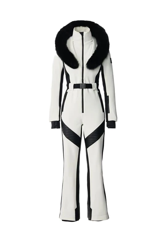 Mackage Elle-ZR Bonded Fleece Ski Suit in Off White Mackage Elle-ZR Bonded Fleece Ski Suit in Off White
