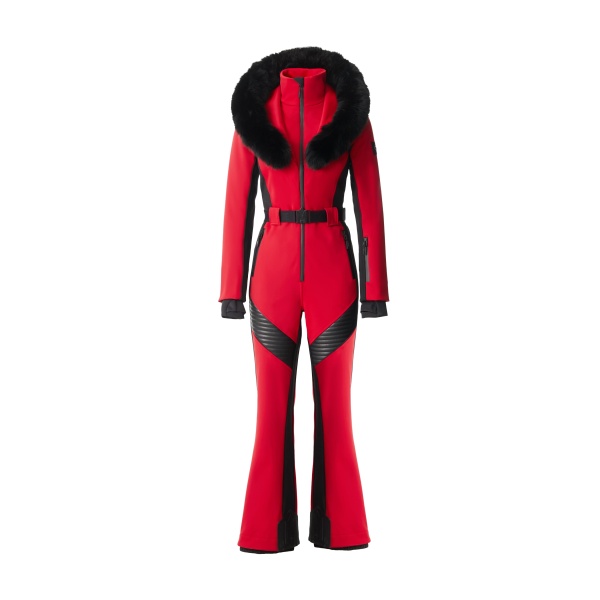 Mackage Elle-ZR Bonded Fleece Ski Suit in Red