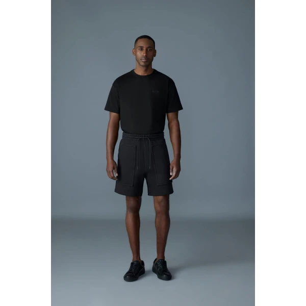 Mackage Elwood-R Double-Face Jersey Shorts in Black