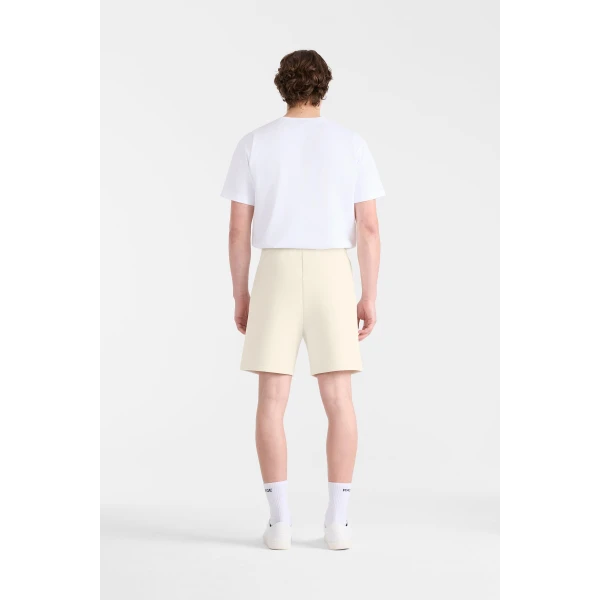 Mackage Elwood-R Double-Face Jersey Shorts in Cream-Navy