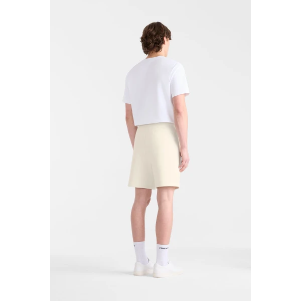 Mackage Elwood-R Double-Face Jersey Shorts in Cream-Navy