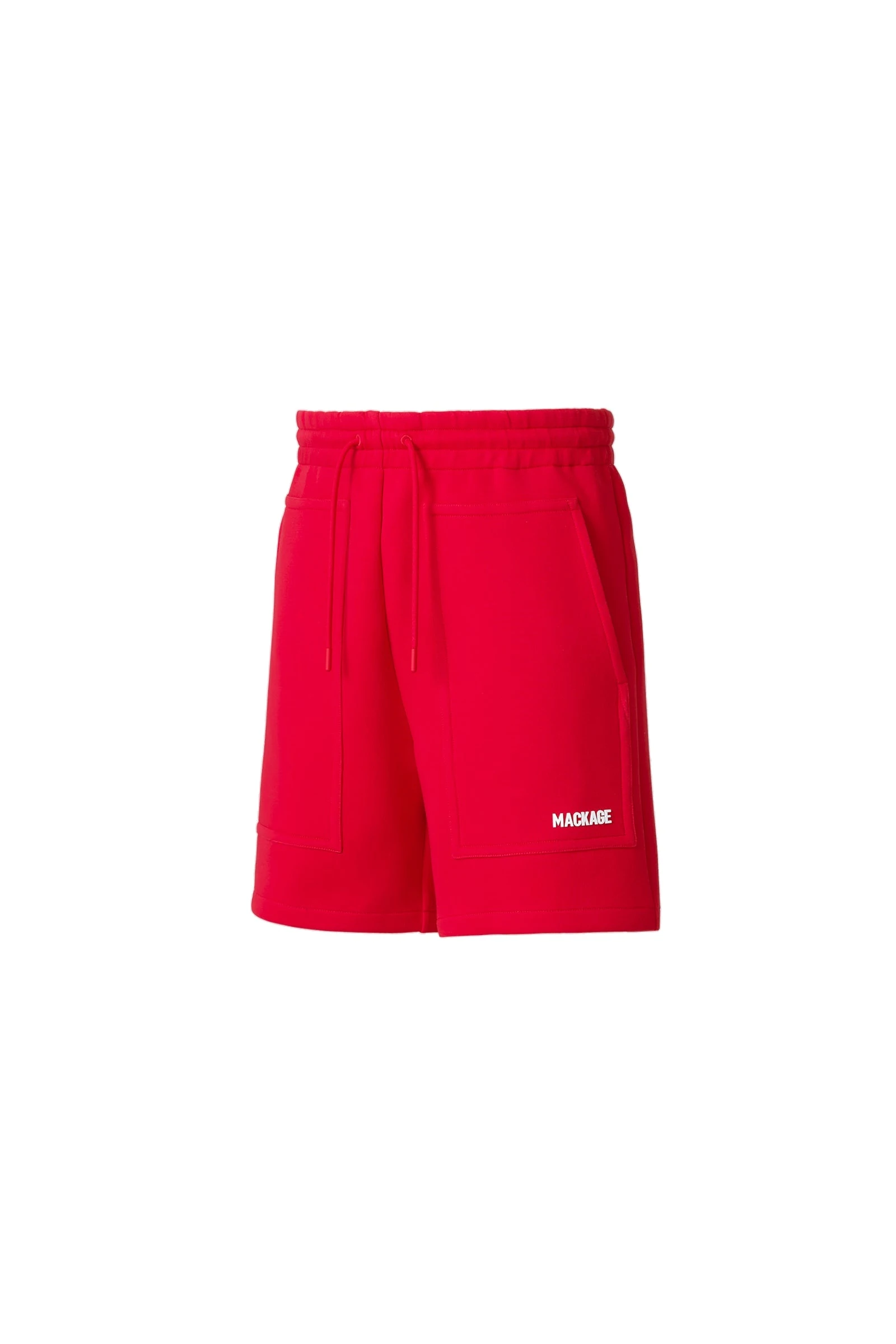 Mackage Elwood-R Double-Face Jersey Shorts in Lava-White Mackage Elwood-R Double-Face Jersey Shorts in Lava-White