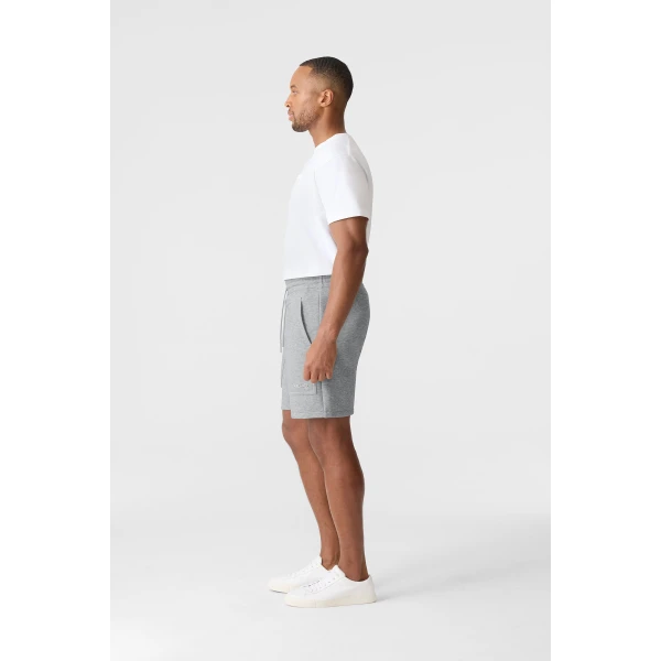 Mackage Elwood-R Double-Face Jersey Shorts in Light Grey Mix