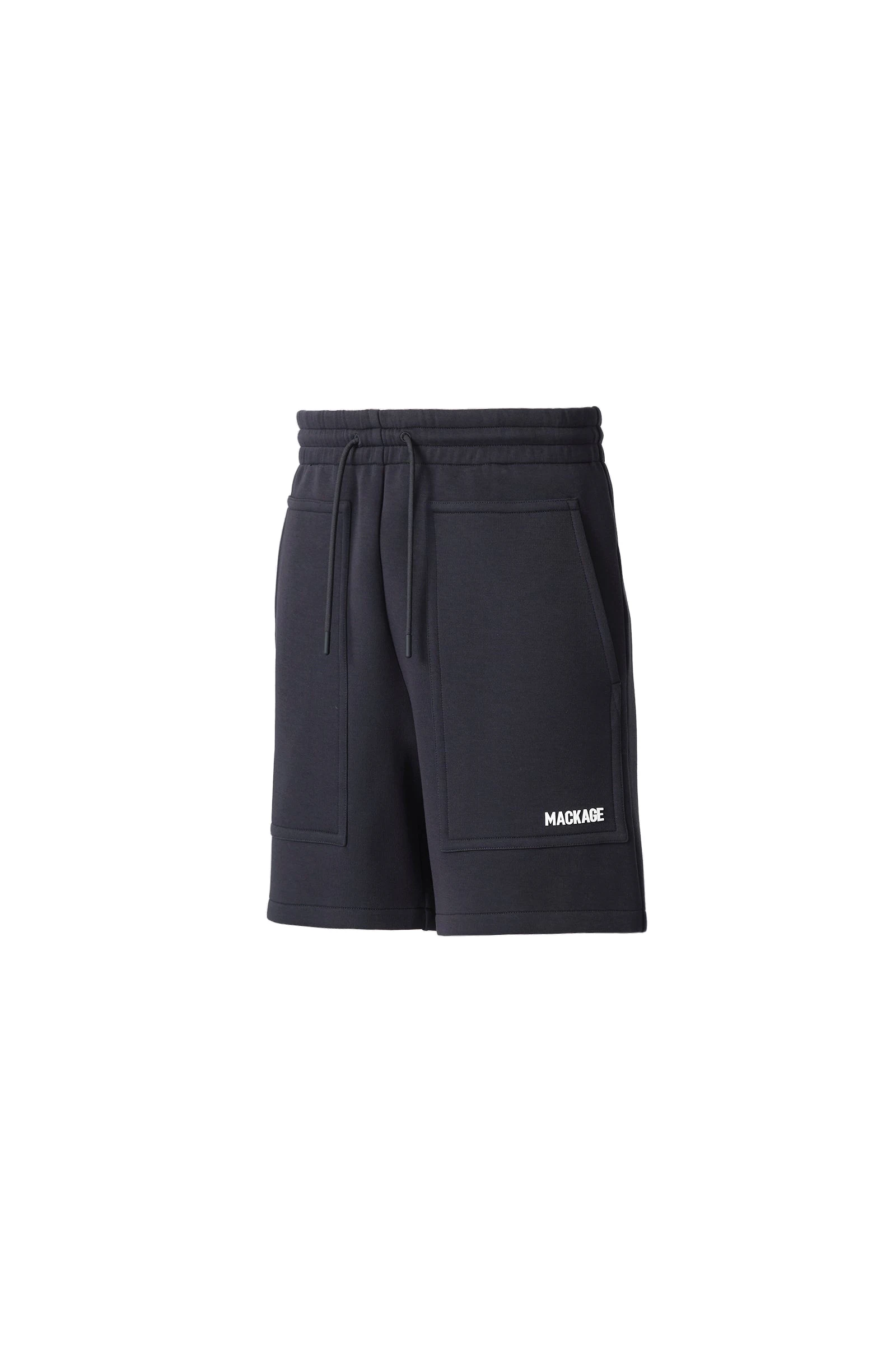 Mackage Elwood-R Double-Face Jersey Shorts in Navy-White Mackage Elwood-R Double-Face Jersey Shorts in Navy-White