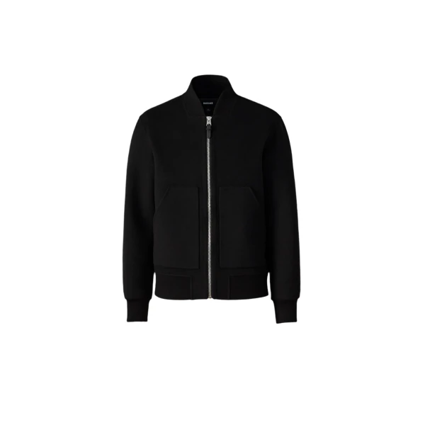 Emilio-W Wool Bomber Jacket in Black