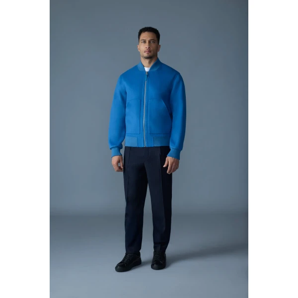 Mackage Emilio-W Wool Bomber Jacket in Tide