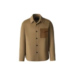 Mackage Emmanuel Double-Face Wool Overshirt in Light Camel