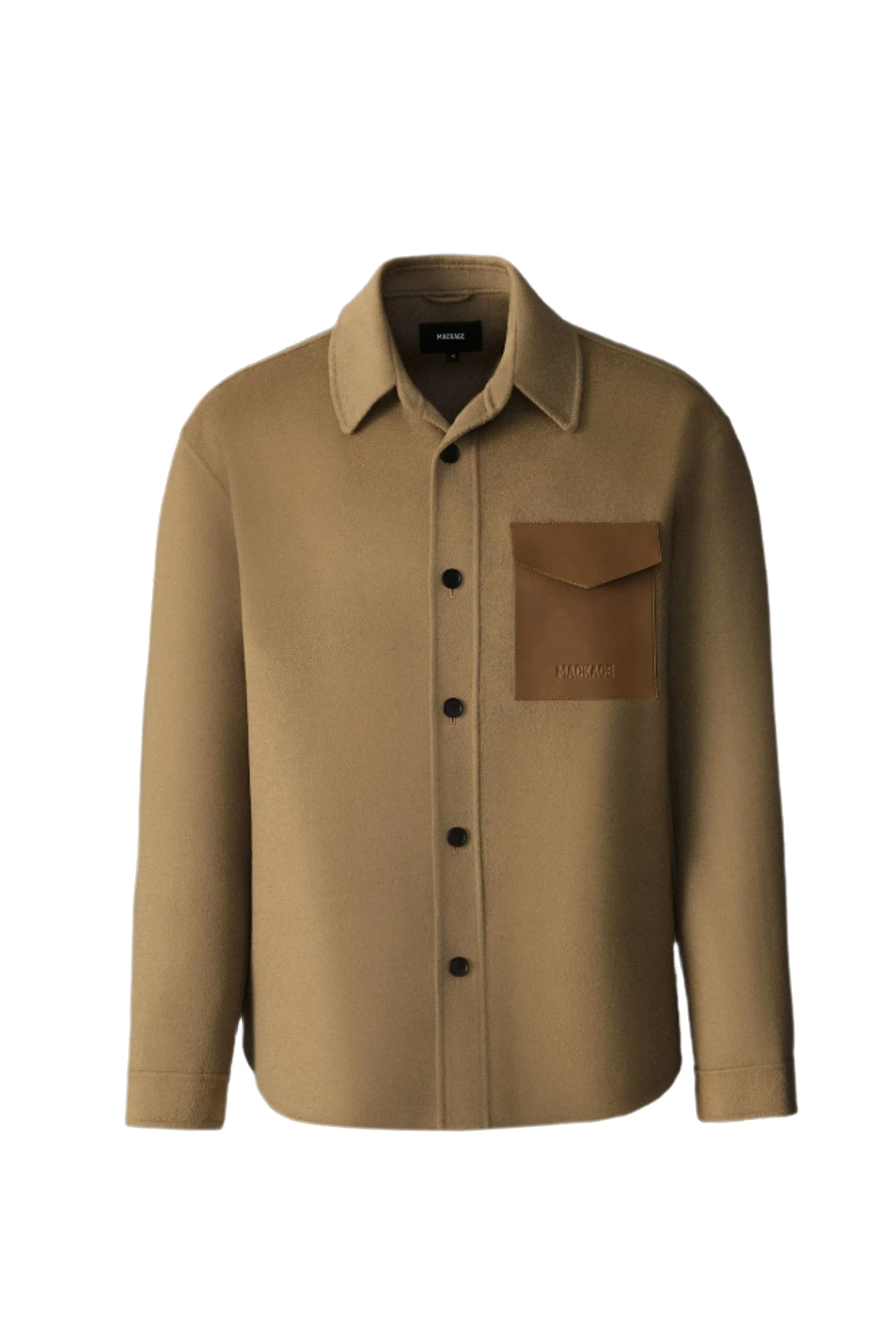 Mackage Emmanuel Double-Face Wool Overshirt in Light Camel Mackage Emmanuel Double-Face Wool Overshirt in Light Camel