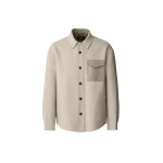Mackage Emmanuel-HB Double-Face Wool Overshirt in Herringbone in Taupe Mix-Taupe