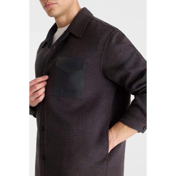 Mackage Emmanuel-PL Shirt Jacket in Navy-Coffee
