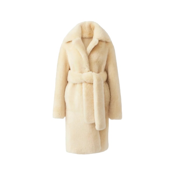Mackage Etienne Shearling Coat in Ceramic