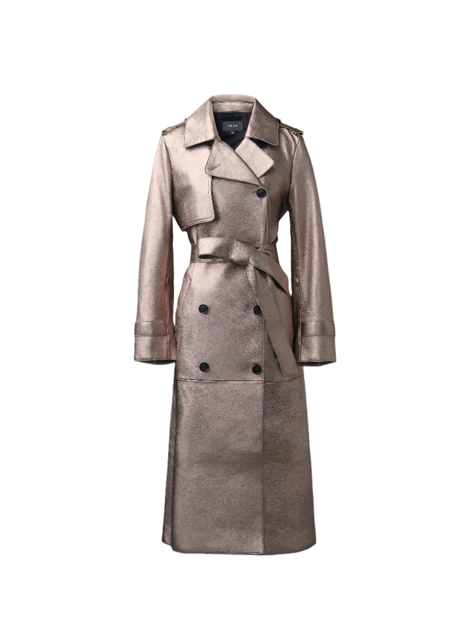 Mackage Gael-V Maxi Leather Trench Coat in Quartz Mackage Gael-V Maxi Leather Trench Coat in Quartz