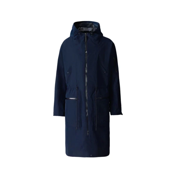 Mackage Gage Long Seam Sealed Ripstop Raincoat in Navy