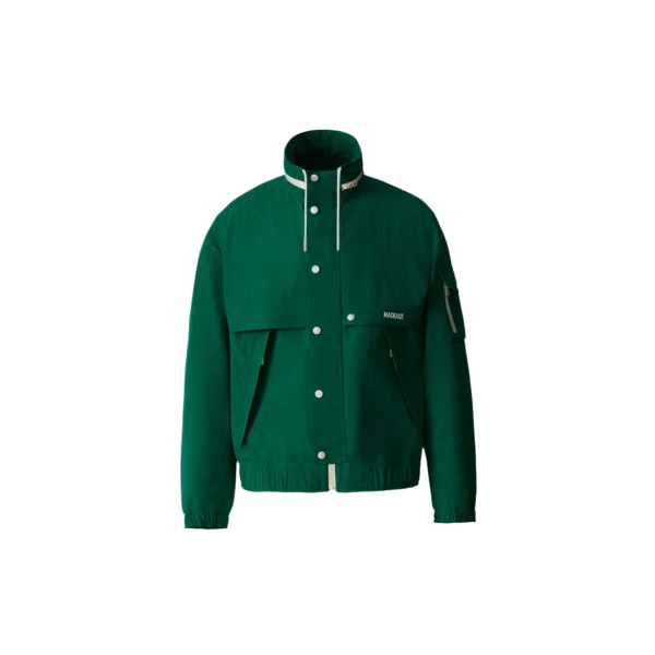 Garrett Seam-Sealed Ristop Rain Jacket in Leaf Green