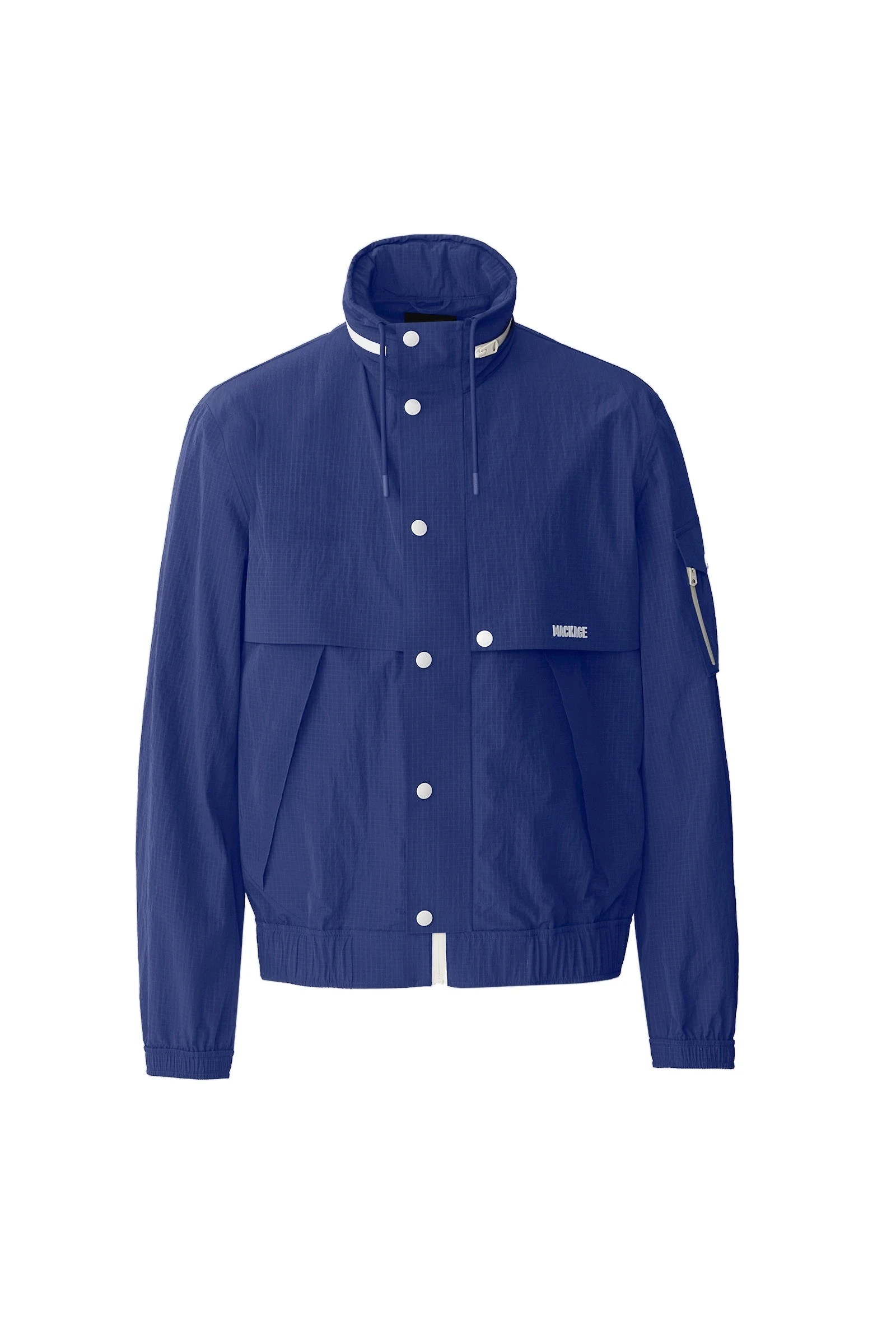 Mackage Garrett Seam-Sealed Ristop Rain Jacket in Mineral Blue Mackage Garrett Seam-Sealed Ristop Rain Jacket in Mineral Blue