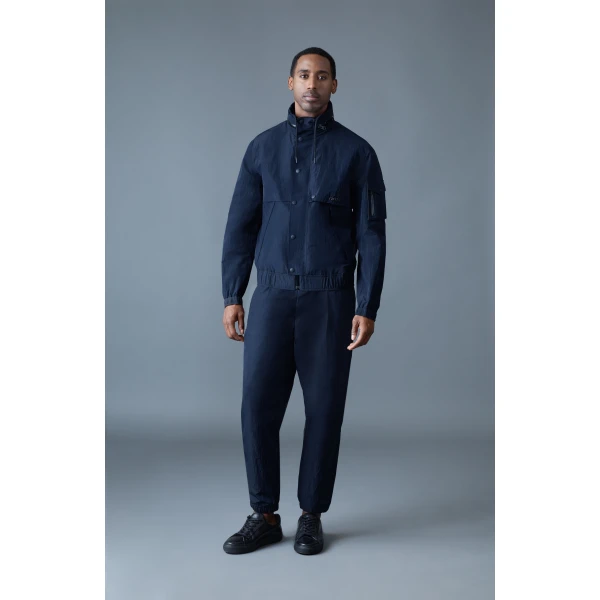 Mackage Garrett Seam-Sealed Ristop Rain Jacket in Navy