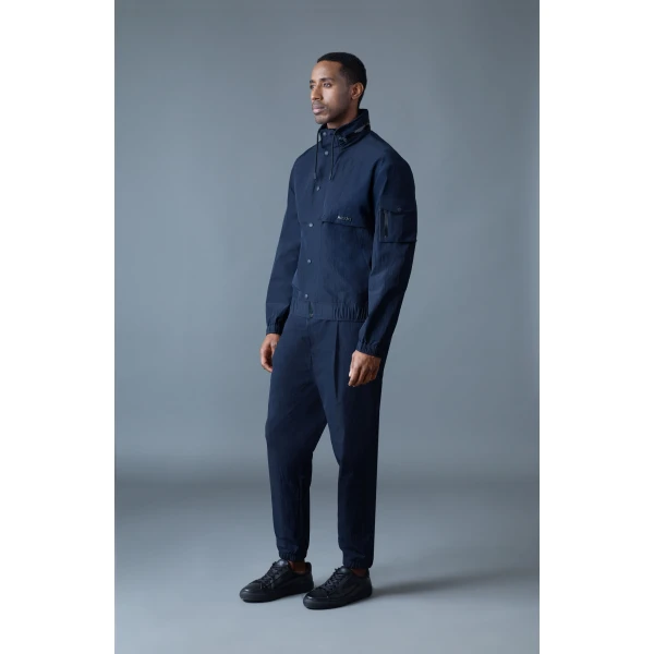 Mackage Garrett Seam-Sealed Ristop Rain Jacket in Navy