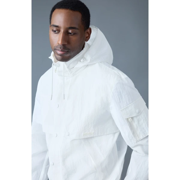 Mackage Garrett Seam-Sealed Ristop Rain Jacket in White